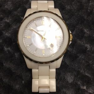 White and gold Michael Kors Watch